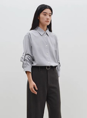 SETTE SEVEN 【进口面料】棉质斜纹两穿调节袖子质感衬衫102361