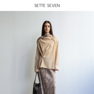 SETTE 上衣 SEVEN·褶皱扭结套头长袖