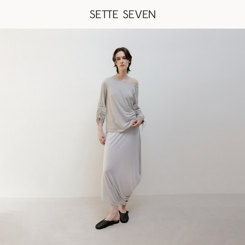 SETTE SEVEN·结构针织连衣裙