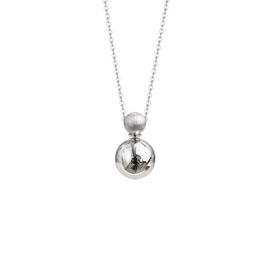 白岚双珠项链女925银吊坠