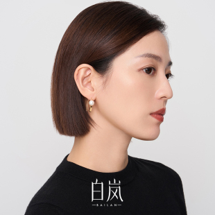 白岚还珠耳钩女925银2023年新款 设计感ED4046 爆款 小众轻奢时尚
