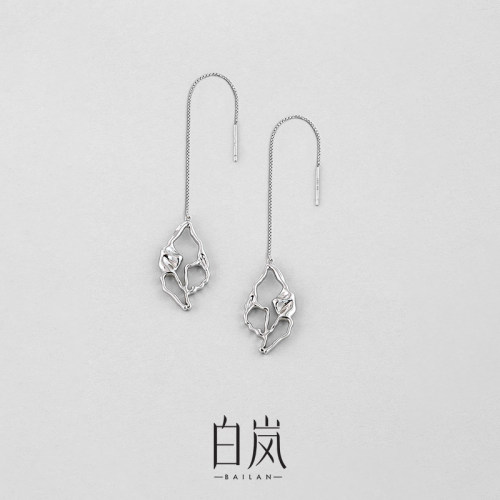 白岚耳饰耳线女S925时尚
