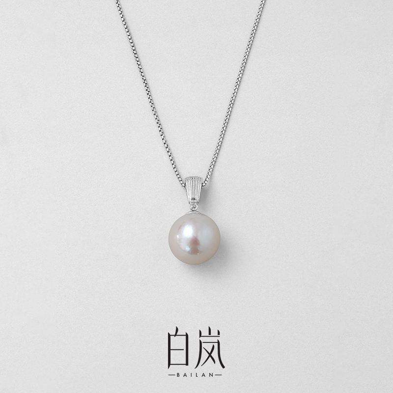 珍珠项链轻奢小众925银锁骨链