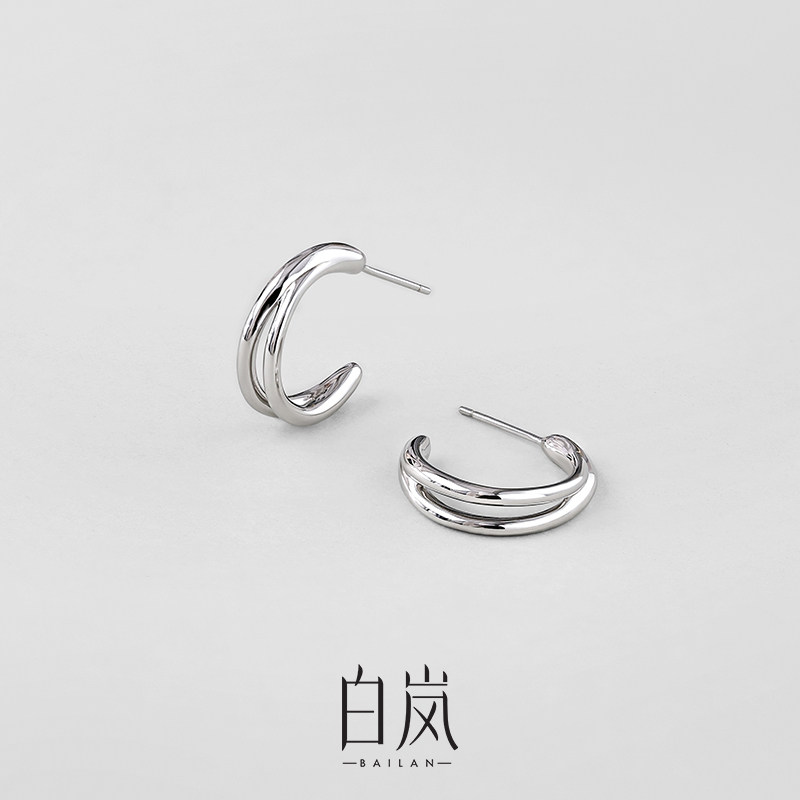 白岚925银耳钉女小众设计感耳环轻奢百搭气质耳饰ED2588,饰品/流行首饰/时尚饰品新,耳钉,淘宝优惠券,粉丝福利购,淘宝优惠卷