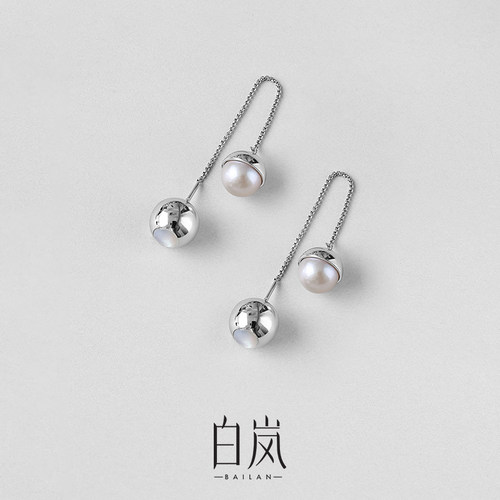 白岚晨曦耳线女珍珠耳饰2024新款