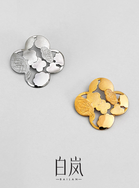 白岚花窗胸针925银高级轻奢气质小众原创配饰首饰别针女士XZ0115