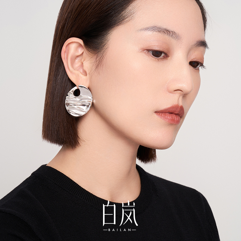 白岚S925时尚女耳钉耳饰