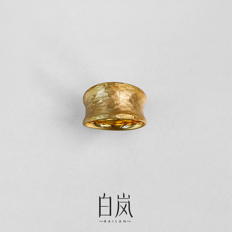 【8月上新】白岚鸣沙戒指925银轻奢复古气质高级饰品首饰女QL4311