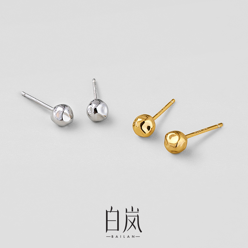 白岚S925耳钉女时尚简约设计感