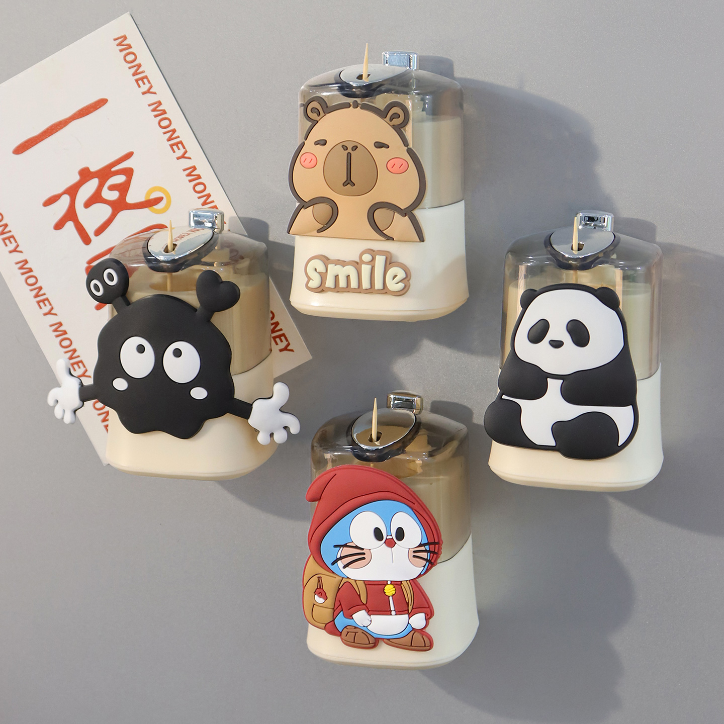 创意卡通可爱牙签盒冰箱贴牙签筒
