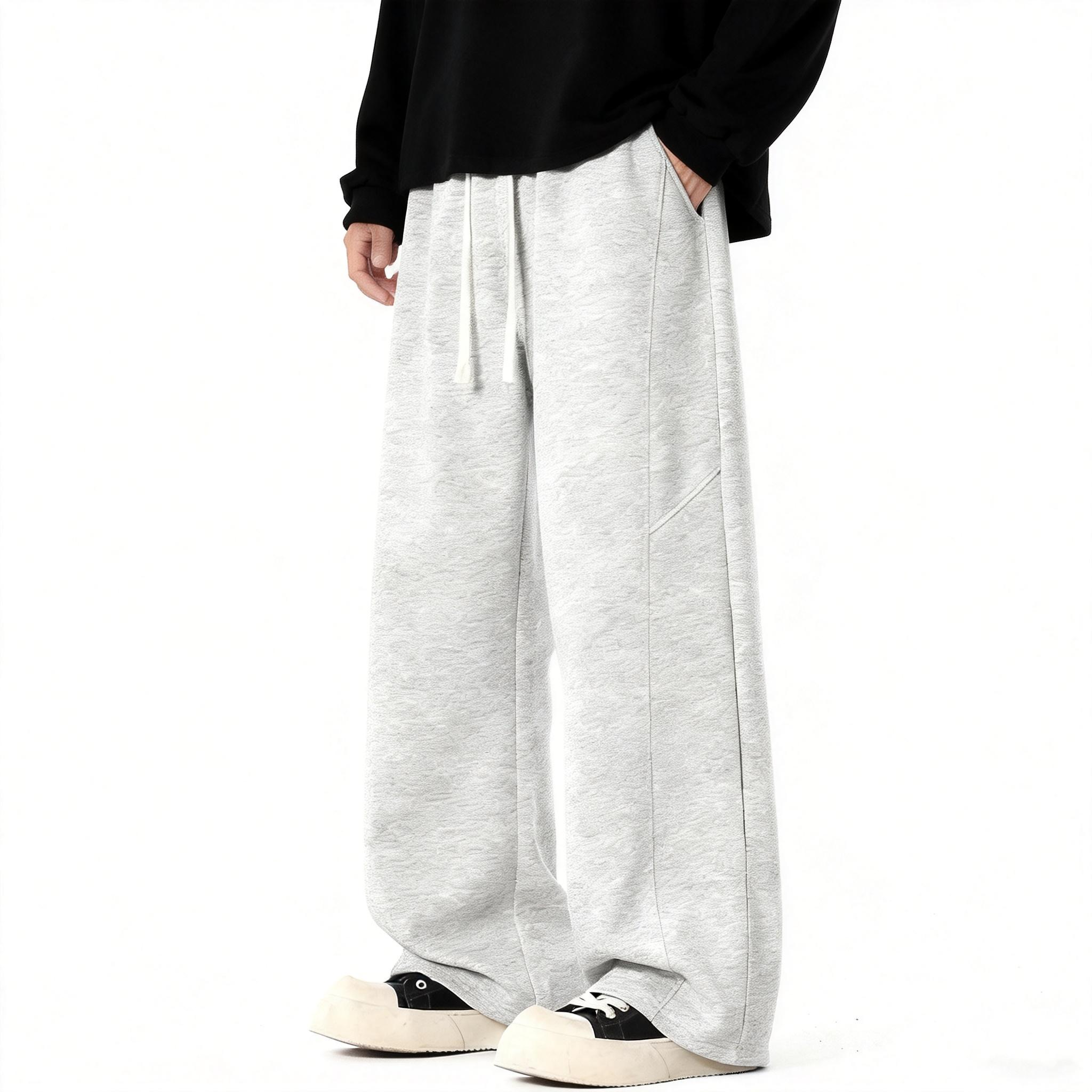 CHRY STUDIO美式复古重磅弯刀直筒卫裤潮牌宽松休闲阔腿运动长裤,男装,卫裤,淘宝优惠券,粉丝福利购,淘宝优惠卷