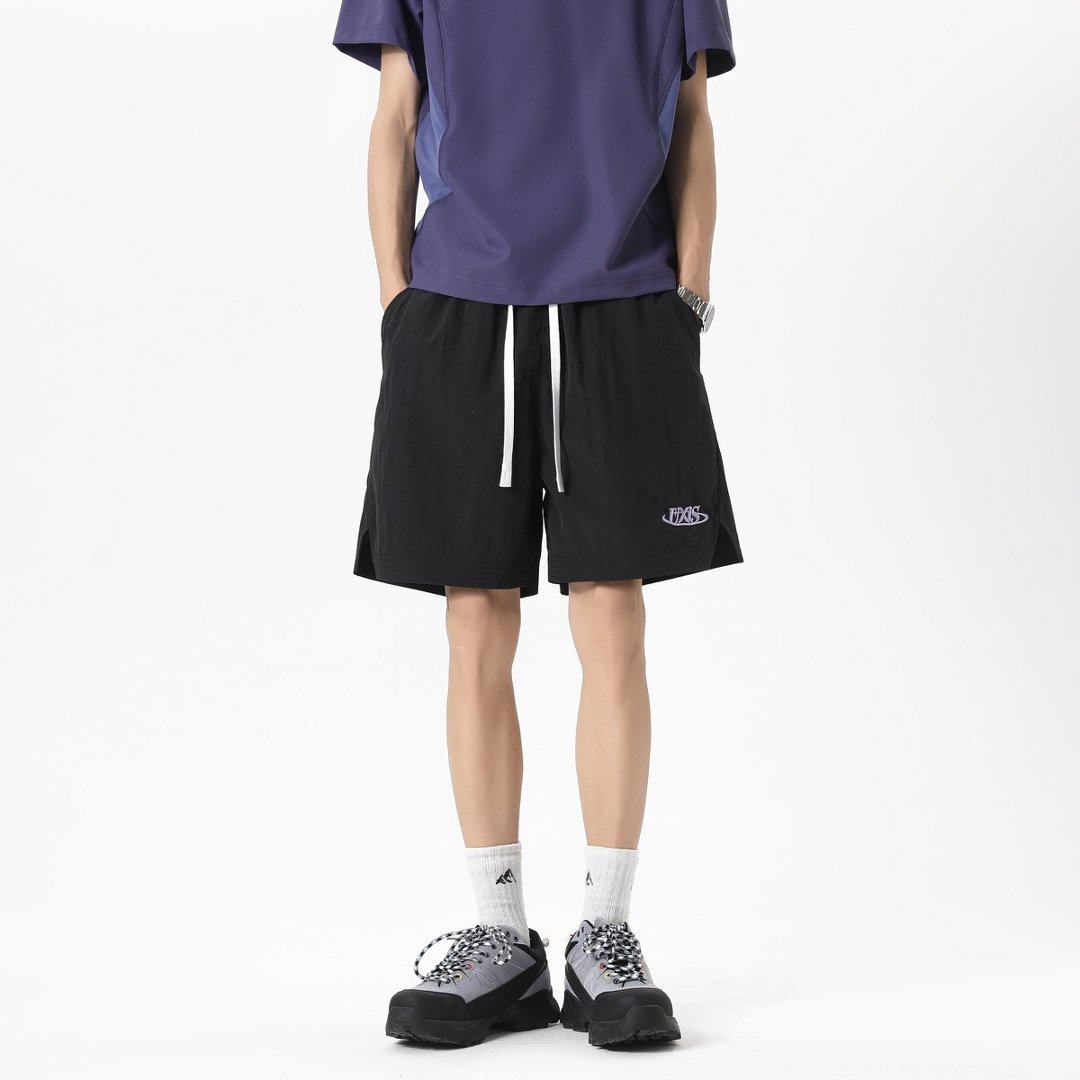 CHRY STUDIO潮牌字母刺绣速干短裤夏季美式宽松休闲五分运动裤男,男装,短裤,淘宝优惠券,粉丝福利购,淘宝优惠卷