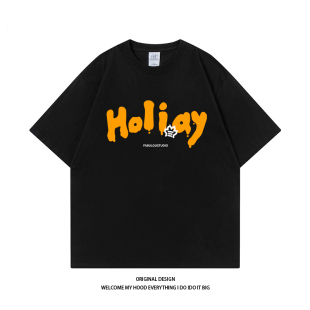 2024夏季 T恤男女同款 百搭 STUDIO潮牌手绘设计感创意字母短袖 CHRY