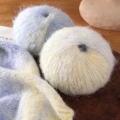 马海毛羊毛混纺超长渐变风格 柔软亲肤 手工编织DIY线材