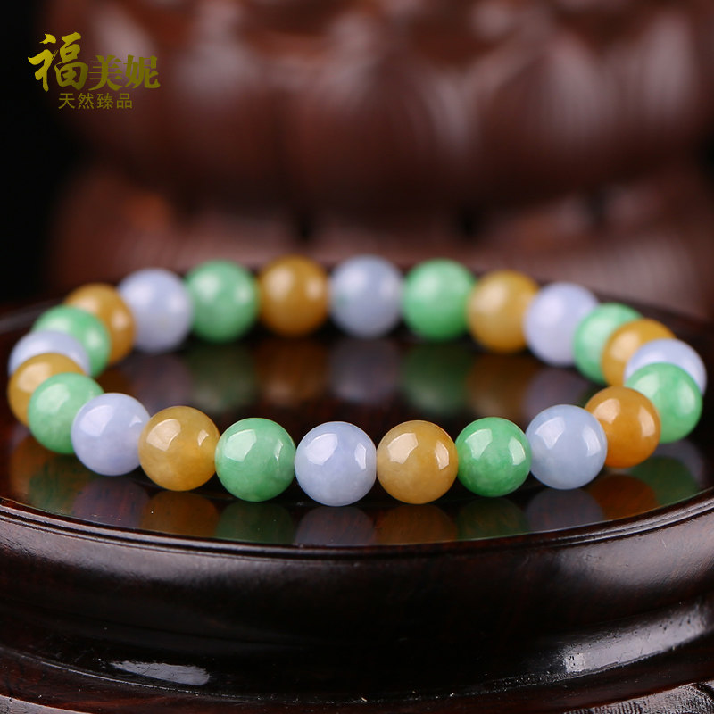 福美妮天然翡翠手链手串品质珠宝