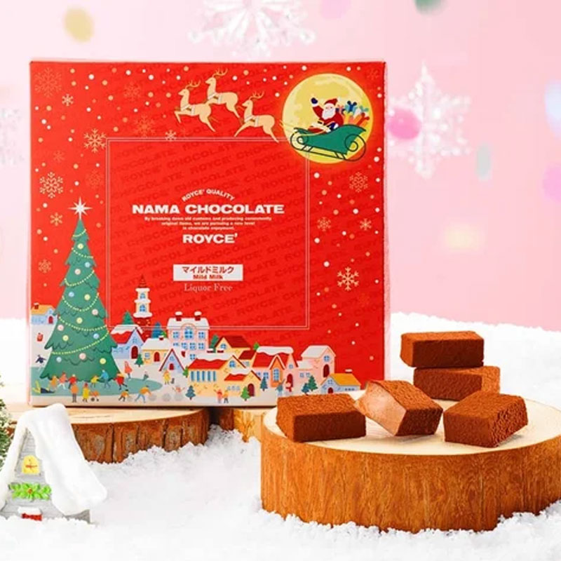 圣诞生巧】日本进口ROYCE生巧克力若翼族北海道淡牛奶味送礼礼盒
