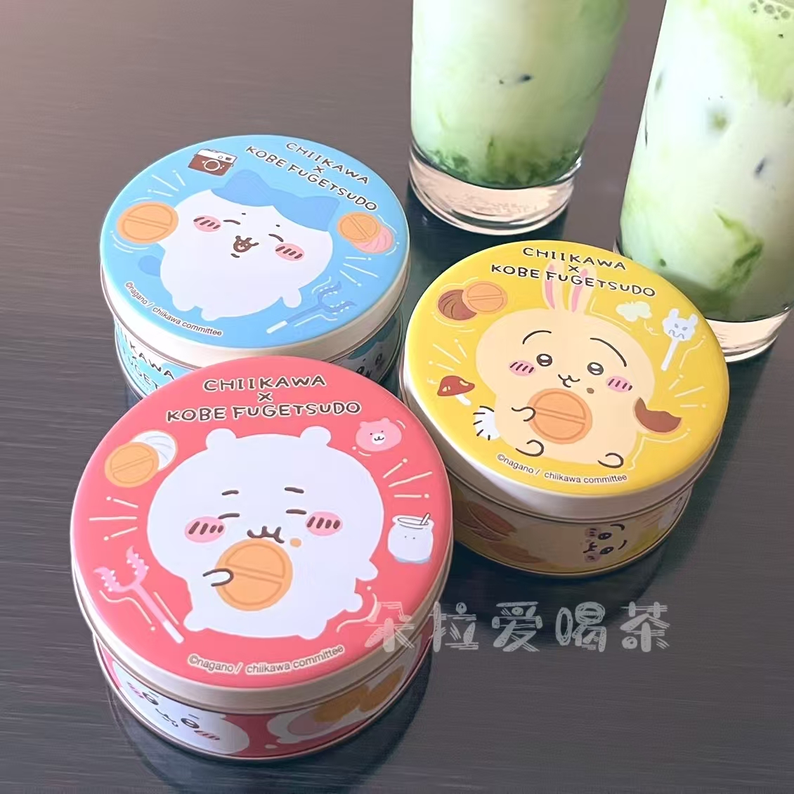 日本进口神户风月堂吉伊卡哇chiikawa法兰苏夹心饼干薄饼铁罐礼盒