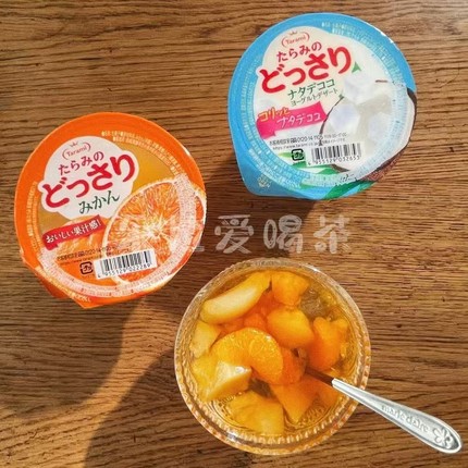 水嫩多汁】日本进口Tarami果汁果肉果冻布丁橘子/什锦/白桃230g