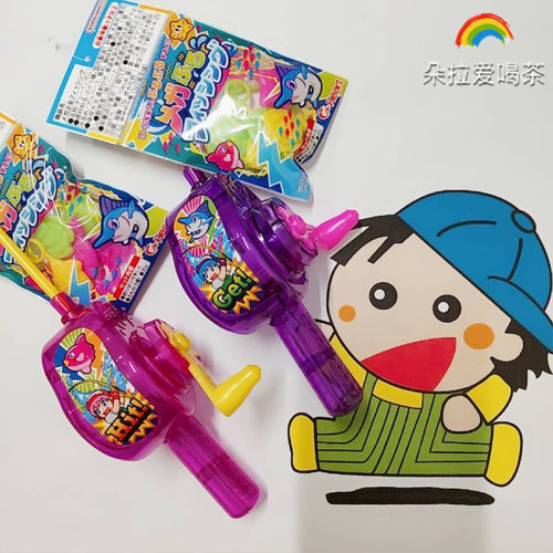 日本Heart食玩钓鱼机玩具泡泡口香糖垂钓达人儿童益智创意玩具43g