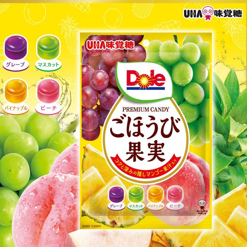 日本进口悠哈味觉糖都乐混合水果味糖果葡萄芒果味硬糖袋装81g