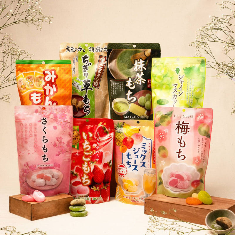 日本进口世起Seiki哈密瓜汽水味糕点梅子味糯米糕点120g