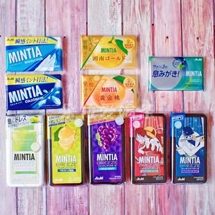 保持清新 日本朝日MINTIA糖果清爽薄荷糖果清凉口气润喉糖小圆糖