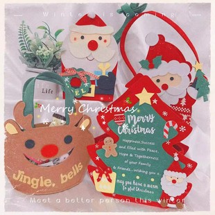 25年圣诞 现货毛毡布圣诞节树分享零食日本什锦巧克力糖果礼袋