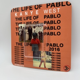 现货KanyeWest周边挂卡玩具The Life of Pablo时期专辑人仔积木