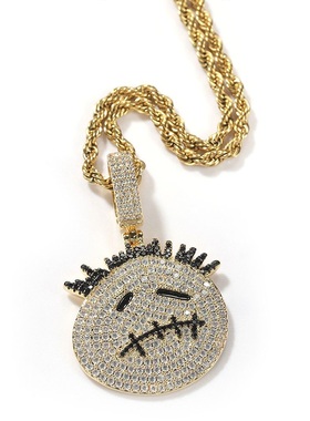 新品嘻哈项链锆石travisscott