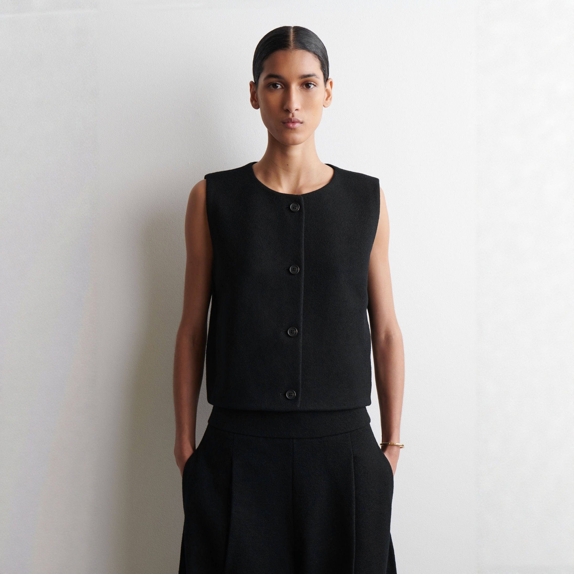 CS女装 标准版型美利奴羊毛混纺西装马甲2026春季新品1301894003