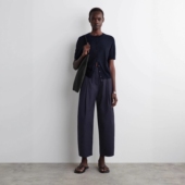 标准版 型桶形褶裥斜纹奇诺裤 2025夏季 CS女装 新品 1215461005