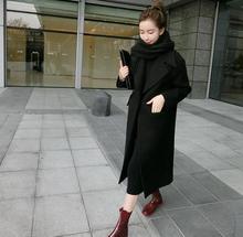 学生秋冬季 潮 外套女版 呢子女加绒加厚毛呢大衣百搭短款 新款 韩版