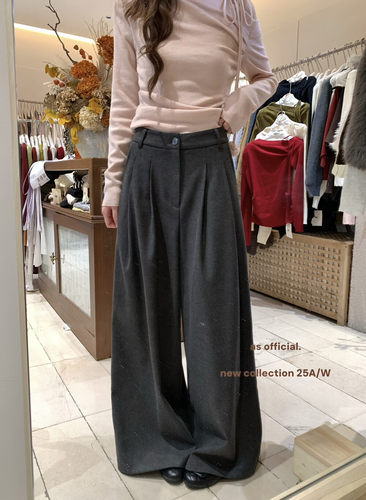 【AS OFFICIAL】垂垂裤型 直筒阔腿西裤百搭休闲裤25358