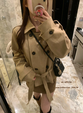 【AS OFFICIAL】翻领麂皮外套短外套(配腰带)25860#