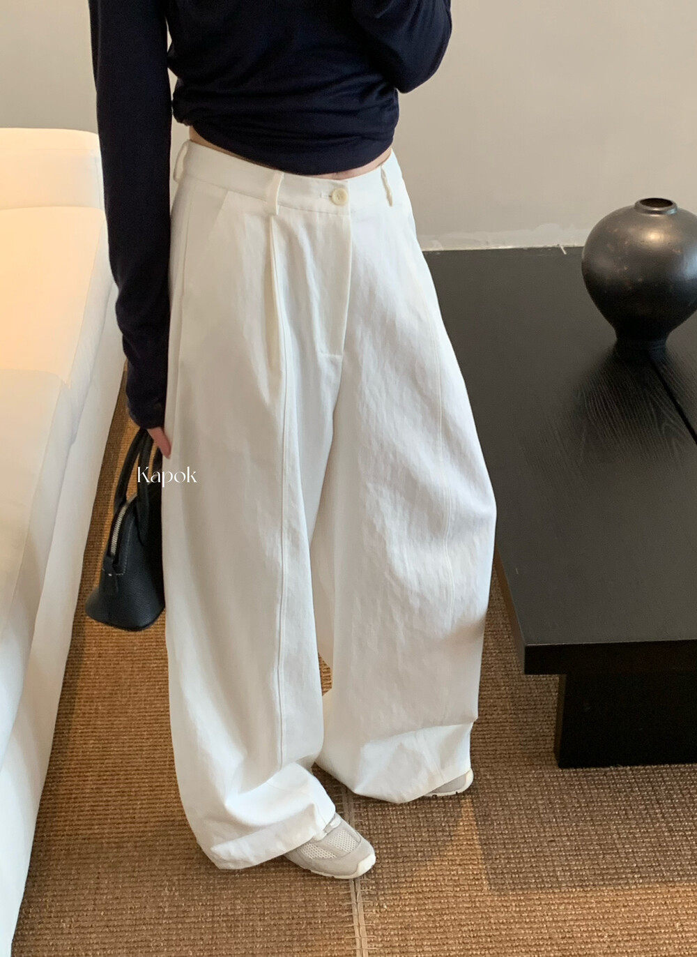 【KAPOK】高级感后腰松紧阔腿休闲裤25601#,女装/女士精品,休闲裤,淘宝优惠券,粉丝福利购,淘宝优惠卷