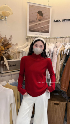 【SASA家】简约风纯色修身针织打底衫  2771#