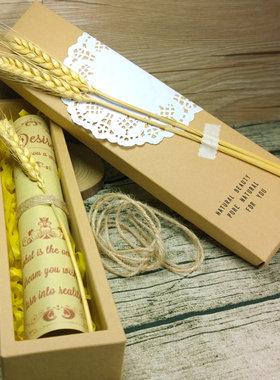 复古牛皮许愿纸卷心愿纸礼品套装信纸礼盒结婚誓言册毕业记念礼物