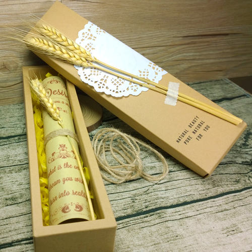 复古牛皮许愿纸卷心愿纸礼品套装信纸礼盒结婚誓言册毕业记念礼物