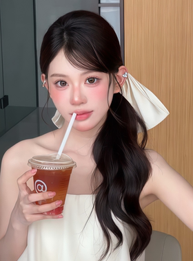 超大法式缎面新娘蝴蝶结发夹