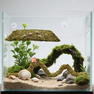 寄居蟹攀爬架蜗牛攀爬架攀爬玩具苔藓宠物攀爬宠物苔藓垫爬宠垫材