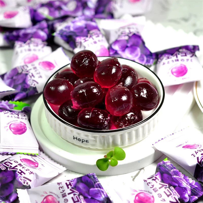 网红葡萄味啵皮软糖紫葡萄味夹心糖喜糖年货办公室解馋休闲零食,零食/坚果/特产,喜糖,淘宝优惠券,粉丝福利购,淘宝优惠卷