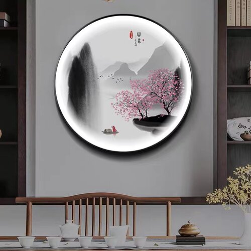 氛围感十足的圆形装饰画