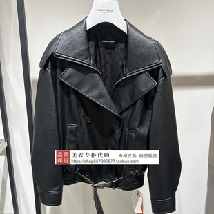 FUUNNY FEELLN/仿佛专柜正品国内代购2026年春皮衣FC01387W0-1899