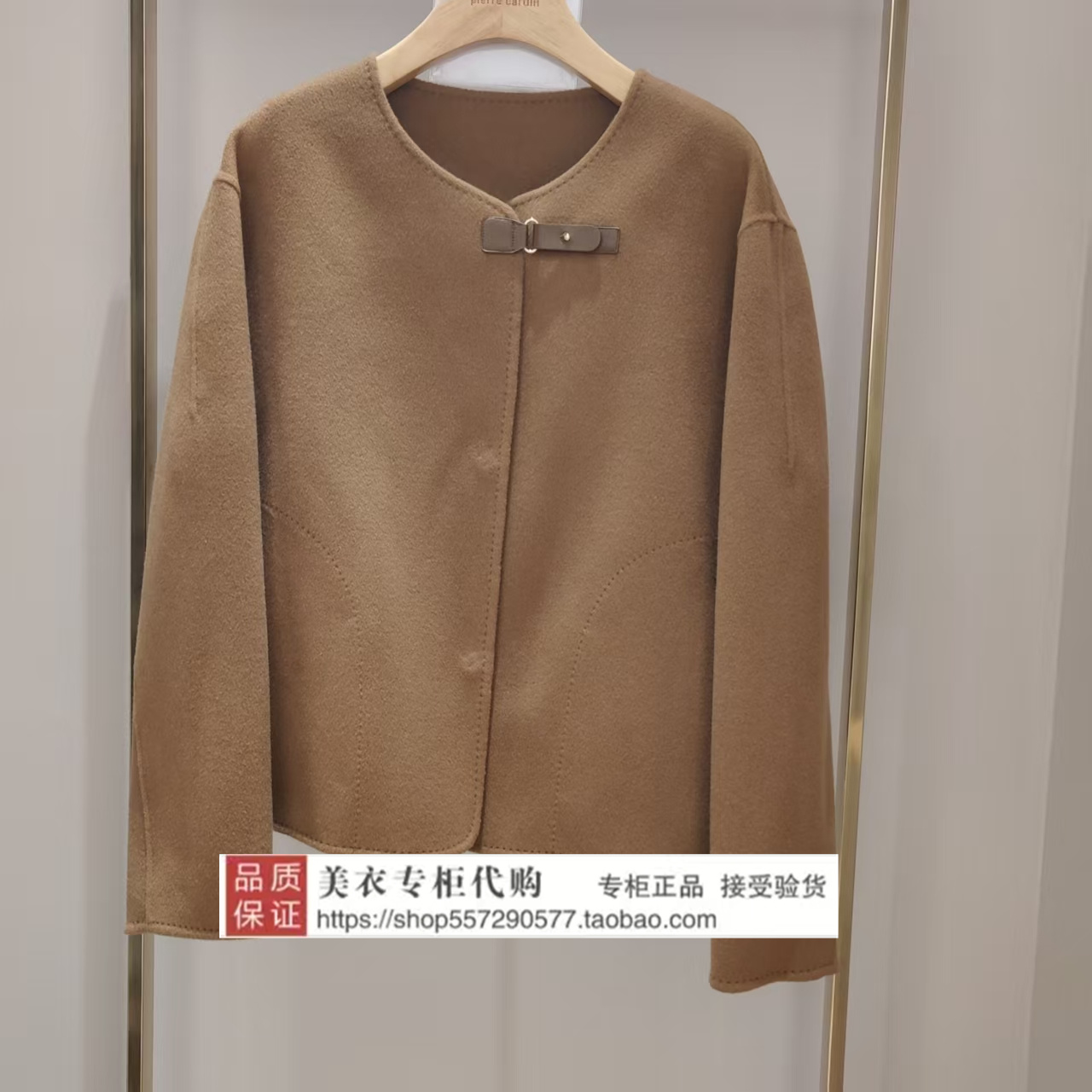 皮尔卡丹专柜正品国内代购2025年冬短款大衣P54064C5933M0-3180