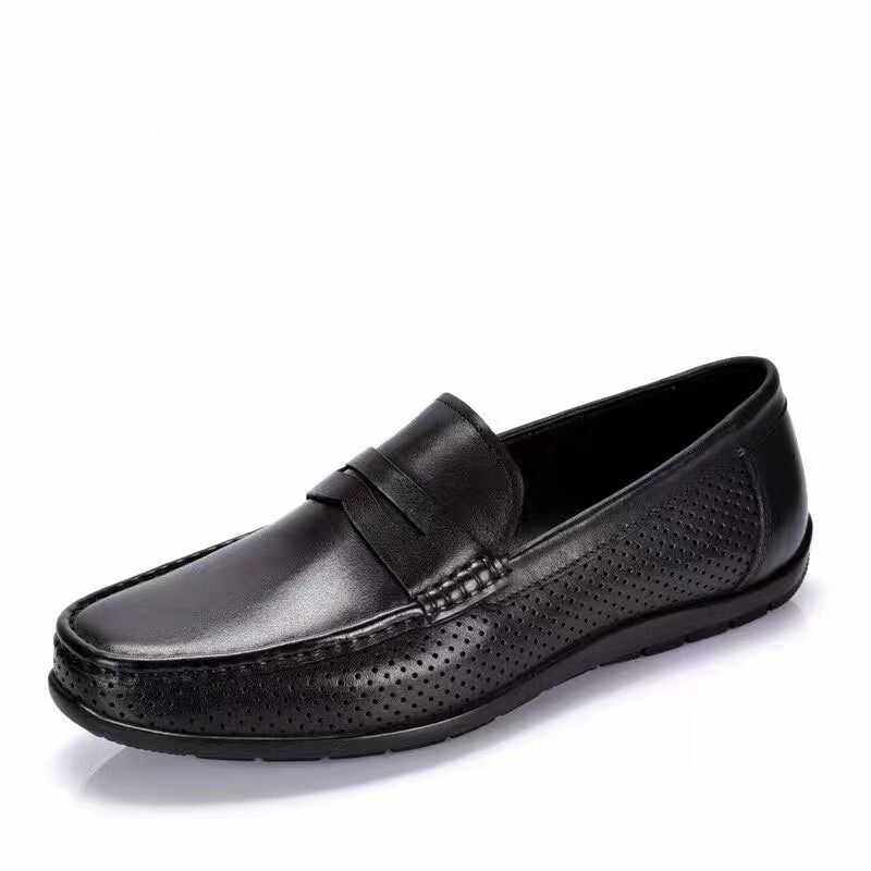 外贸撤柜男鞋夏季真皮镂空皮鞋圆头套脚商务休闲男士冲孔透气凉鞋,流行男鞋,洞洞鞋,淘宝优惠券,粉丝福利购,淘宝优惠卷