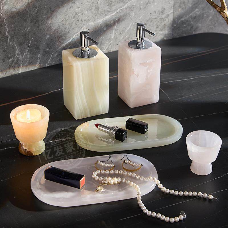 天然玉石香薰托盘高档酒店卫生间洗手液乳液按压分装空瓶洗漱套装,家居饰品,香薰托盘,淘宝优惠券,粉丝福利购,淘宝优惠卷