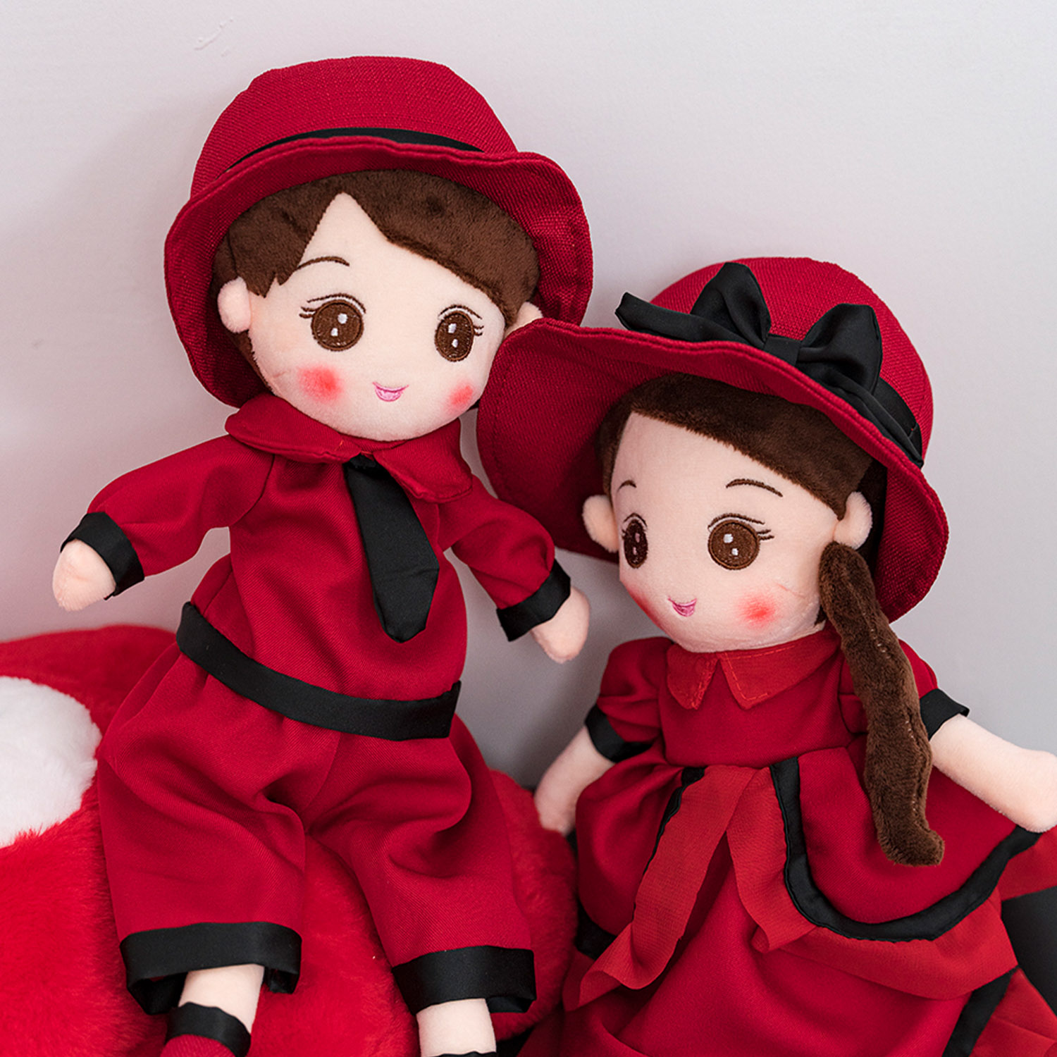 薇妮婚品新款压床娃娃一对结婚喜娃婚房布置床上创意喜庆摆件礼物