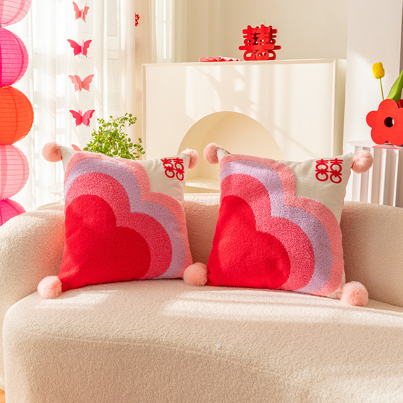 薇妮婚品红色喜字压床抱枕结婚一对婚庆婚房客厅沙发靠垫新婚礼物,节庆用品/礼品,创意抱枕,淘宝优惠券,粉丝福利购,淘宝优惠卷