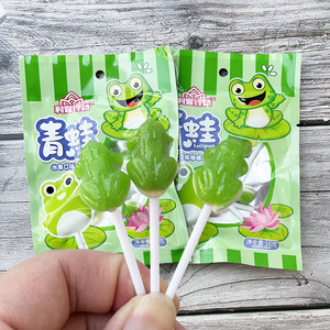 利客行动水果味青蛙棒棒糖果儿童怀旧零食8090后批发网红爆款迷你