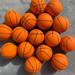 6cm经典 桔色玩具小篮球空心免充气橡胶弹力球亲子互动益智解压球